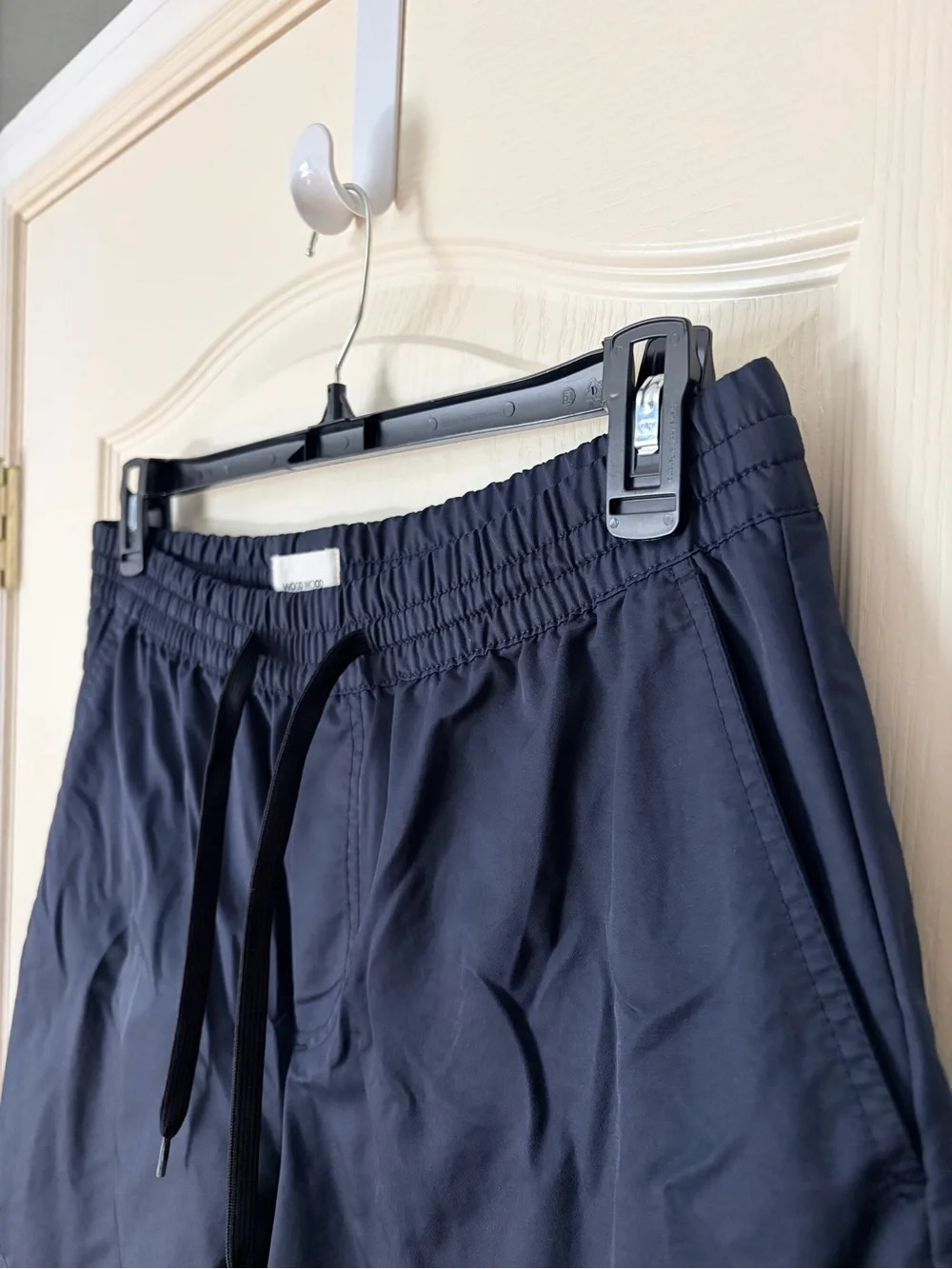 Wood Wood Men's Roy Solid Lined Swim Shorts, Navy, Size Large
